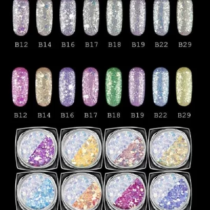 Set de cristales tornasol - nail accesories - Luces Beautiful