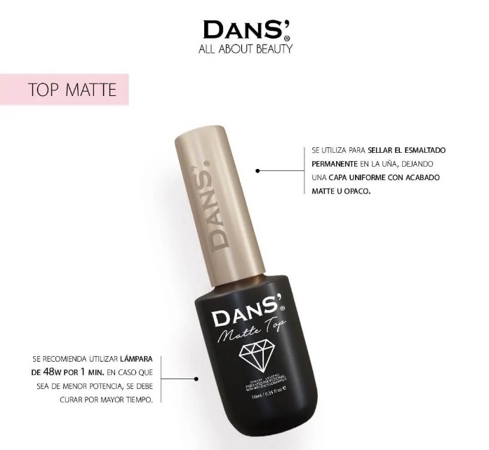Top Matte Gel Dans' 10ml Nail Art Store